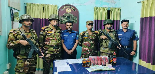 জৈন্তাপুরের মোকামপুন্জিতে ভারতীয় মদসহ ৩ লক্ষ টাকা উদ্ধার
