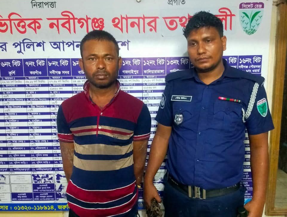 নবীগঞ্জে পারিবারিক কলহের জেরে স্ত্রীকে হত্যা, স্বামী আটক