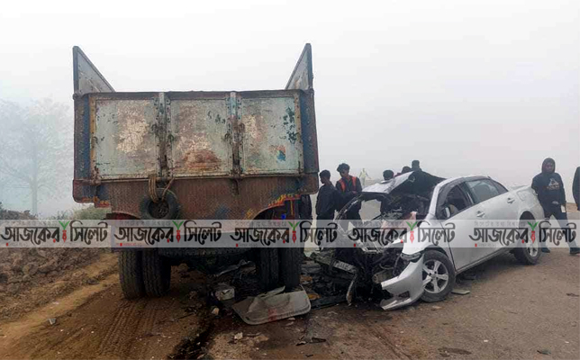 সিলেটে ট্রাক চাপায় শিশু সহ চার জনের মৃত্যু