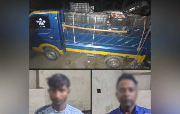 সিলেটে ১ লাখ ২৩ হাজার টাকার ভারতীয় টমেটোসহ পিকআপ আটক, গ্রেপ্তার ২