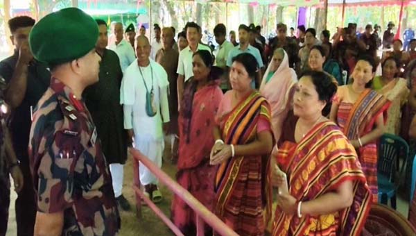 সুনামগঞ্জে ৪২ পূজামণ্ডপের নিরাপত্তায় ৮ প্লাটুন বিজিবি