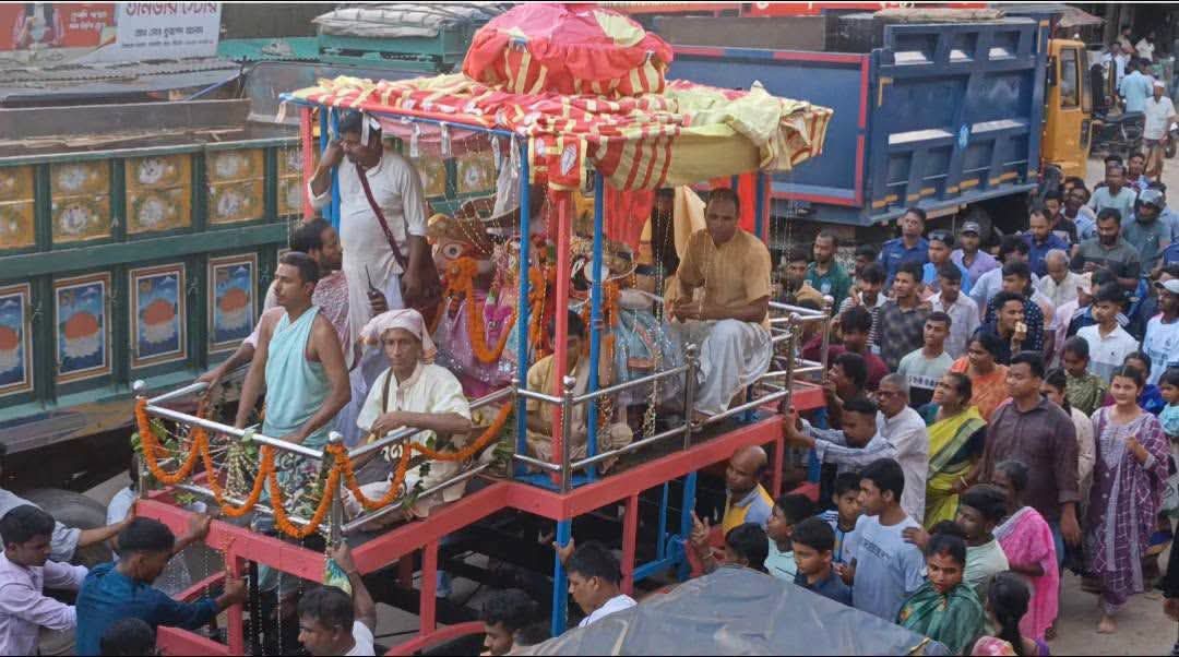 জৈন্তাপুরে যথাযোগ্য মর্যাদায় জগন্নাথ দেবের উল্টো রথযাত্রা সম্পন্ন