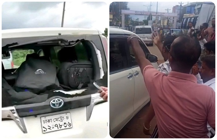 গোলাপগঞ্জে এনসিপি নেতাদের গাড়িতে হামলা, &lsquo;ভুয়া ভুয়া&rsquo; স্লোগান