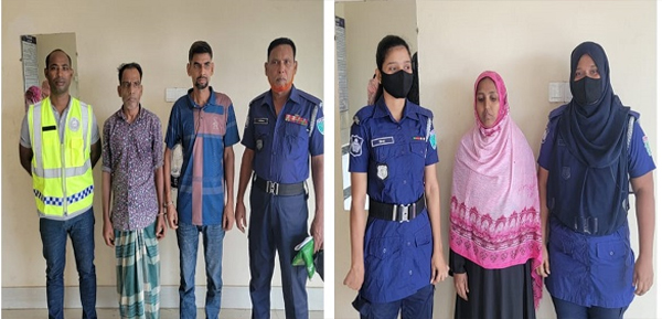 ৩ আসামীকে গ্রেফতার করে শায়েস্তাগঞ্জ থানা পুলিশ
