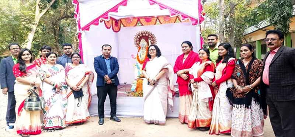 শ্রীমঙ্গলে সরস্বতী পূজামন্ডপ পরিদর্শনে উপজেলা নির্বাহী অফিসার মো. ইসলাম উদ্দিন