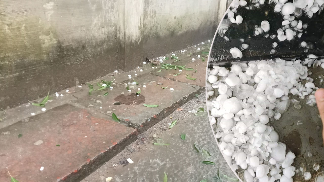 হবিগঞ্জে তীব্র তাপপ্রবাহের পর  ঝড়-শিলাবৃষ্টি