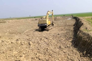 হাওরে দেদারছে চলচে মাটি কেটে বিক্রি