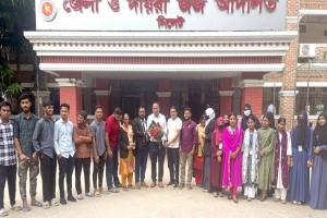 সিলেট ল’ কলেজ ছাত্র কল্যাণ পরিষদের নেতৃবৃন্দের সৌজন্য সাক্ষাত জেলা প্রশাসকের সাথে