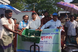 শাল্লায় মাছের পোনা অবমুক্ত, ব্যানারে প্রধান অতিথির নাম থাকলেও অনুপস্থিত শাল্লায় মাছের পোনা অবমুক্ত, ব্যানারে প্রধান অতিথির নাম থাকলেও অনুপস্থিত