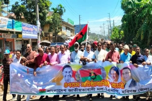 প্রতিষ্ঠাবার্ষিকীতে উপলক্ষে হবিগঞ্জে বিএনপির বর্ণাঢ্য র‌্যালি