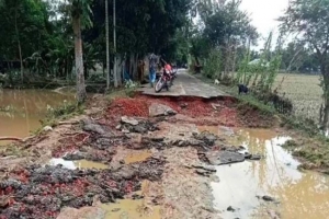 মৌলভীবাজারে বন্যায় ৩০০ কিলোমিটার সড়কের ক্ষতি