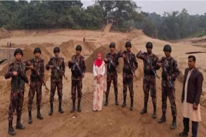 জৈন্তাপুর উপজেলা প্রশাসনের অভিযানে ১৫ ট্রাক বালু জব্দ