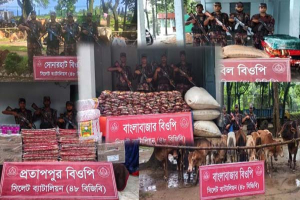 সিলেট সীমান্তে ১ কোটি ৮৬ লাখ টাকার মালামাল জব্দ সিলেট সীমান্তে ১ কোটি ৮৬ লাখ টাকার মালামাল জব্দ