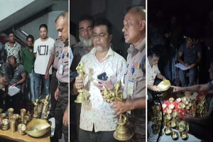 সুনামগঞ্জে চুরি হওয়া দেড় শ বছরের পুরোনো তিন মূর্তি উদ্ধার, আটক ১