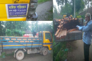শায়েস্তাগঞ্জে ৮০ ঘনফুট মেহগনি কাঠসহ ট্রাক আটক