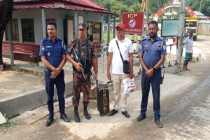 ভারত যাওয়ার পথে জামিনে থাকা ইউপি চেয়ারম্যান তামাবিলে আটক