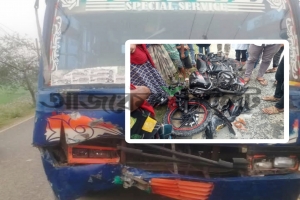 দিরাইয়ে বাস চাপায় মোটরসাইকেল আরোহী নিহত 