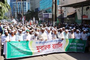 সিলেটে ঈদে মিলাদুন্নবী (সা.) উপলক্ষে তালামীযের বর্ণাঢ্য র‌্যালি