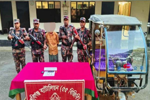 চুনারুঘাট সীমান্তে ২৫ পিস ভারতীয় ইয়াবাসহ আটক ১