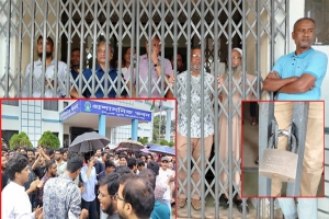 সিকৃবির প্রশাসনিক ভবনে আবারও তালা, অবরুদ্ধ ৫০ শিক্ষক-কর্মকর্তা