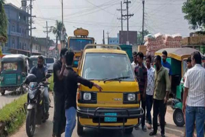 ব্যাটারিচালিত ভ্যান বন্ধের দাবিতে গোলাপগঞ্জে ট্রাক শ্রমিকদের কর্মবিরতি ব্যাটারিচালিত ভ্যান বন্ধের দাবিতে গোলাপগঞ্জে ট্রাক শ্রমিকদের কর্মবিরতি