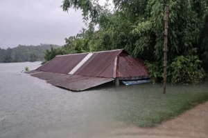 বর্ষণ আর পাহাড়ি ঢলে জৈন্তাপুরে ভয়াবহ বন্যা