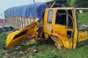 শায়েস্তাগঞ্জে ত্রিমূখি সংঘর্ষে পিকআপ চালক নিহত